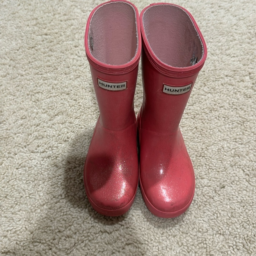 Hunter pink boots toddler 10